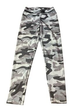 90 Degree by Reflex Grey Camo Power Leggings - Size Medium
